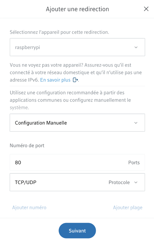 Redirection de port